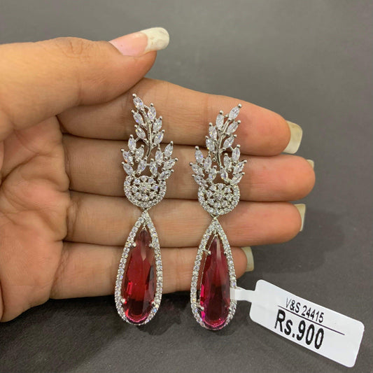 Zircon Earrings 453455 - Vijay & Sons