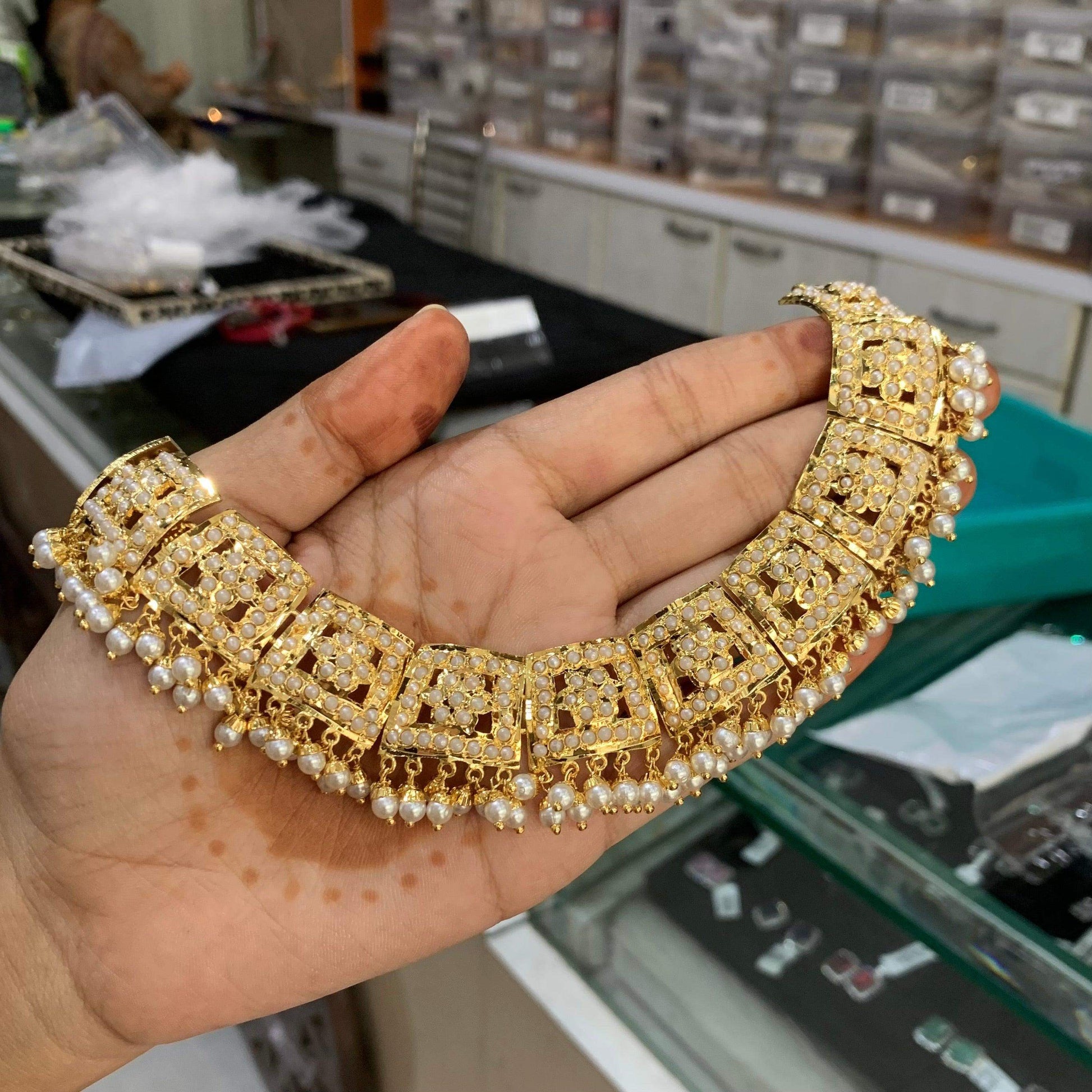 Jadau Necklace Set 676665 - Vijay & Sons