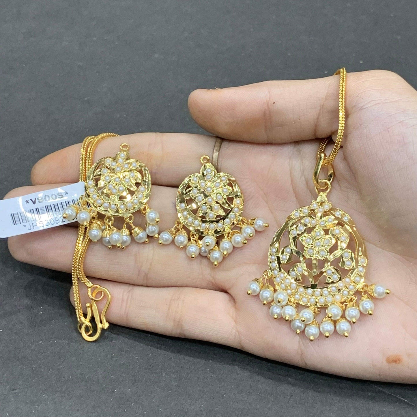 Jadau Pendant Set 84915 - Vijay & Sons