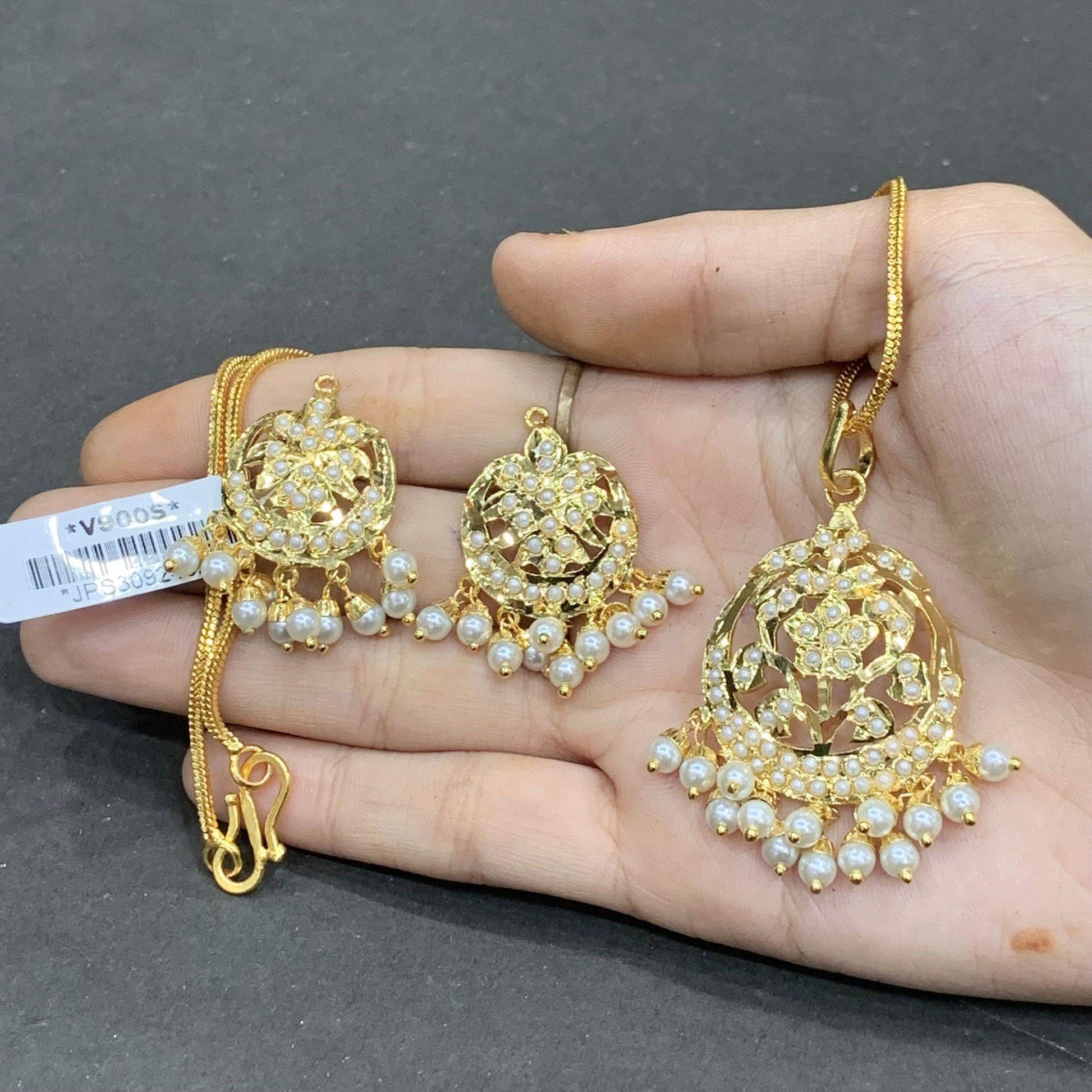 Jadau Pendant Set 84915 - Vijay & Sons