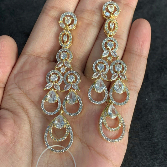 American Diamond Earrings 34568 - Vijay & Sons