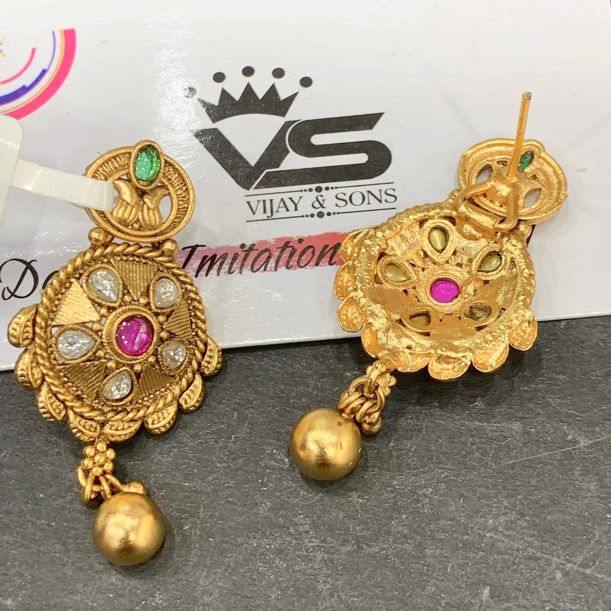 Antique Earrings 565444 - Vijay & Sons