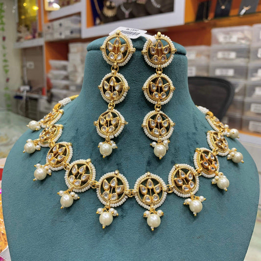 Kundan necklace set 826703 - Vijay & Sons