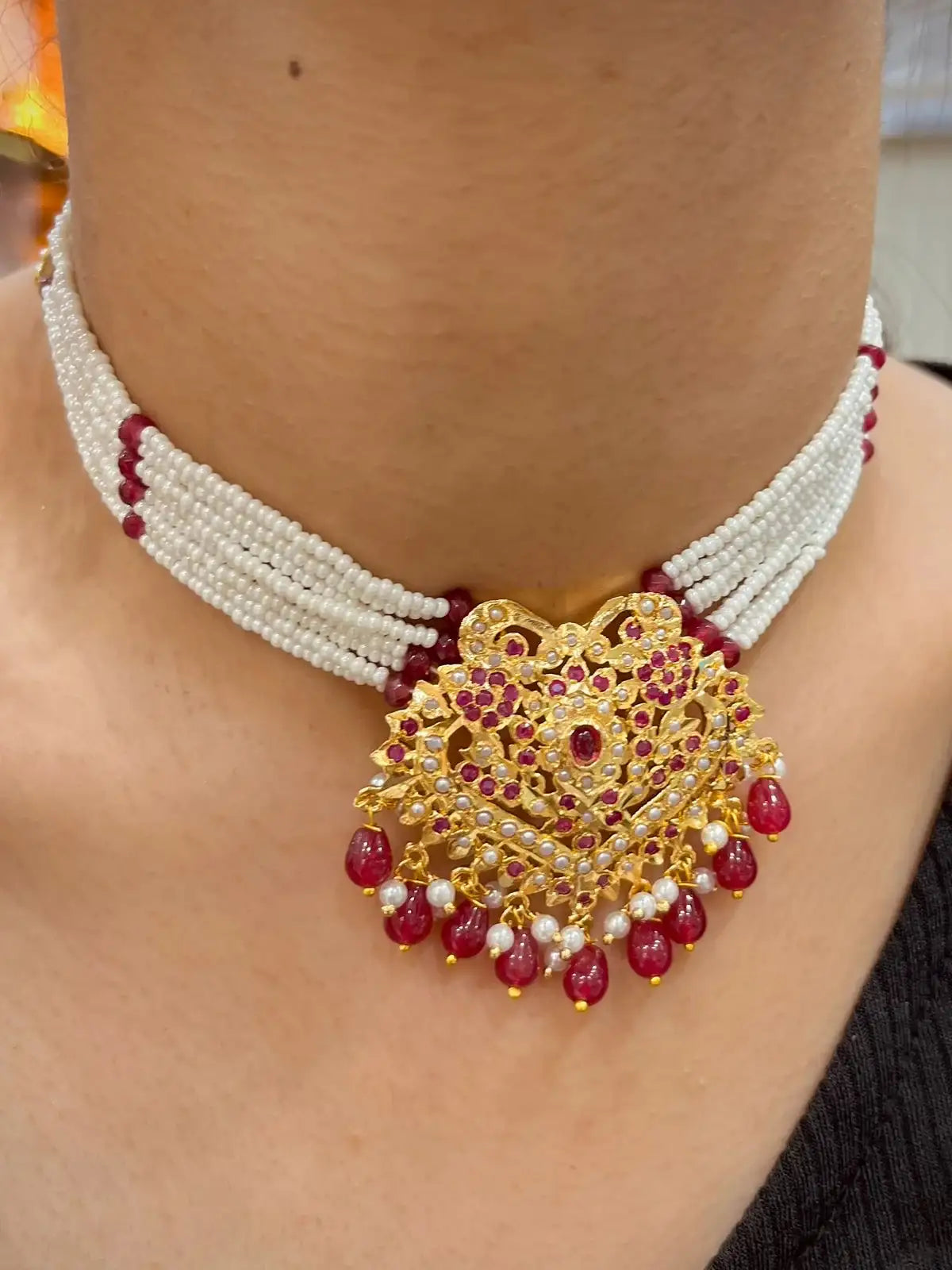 Jadau Necklace Set 77654