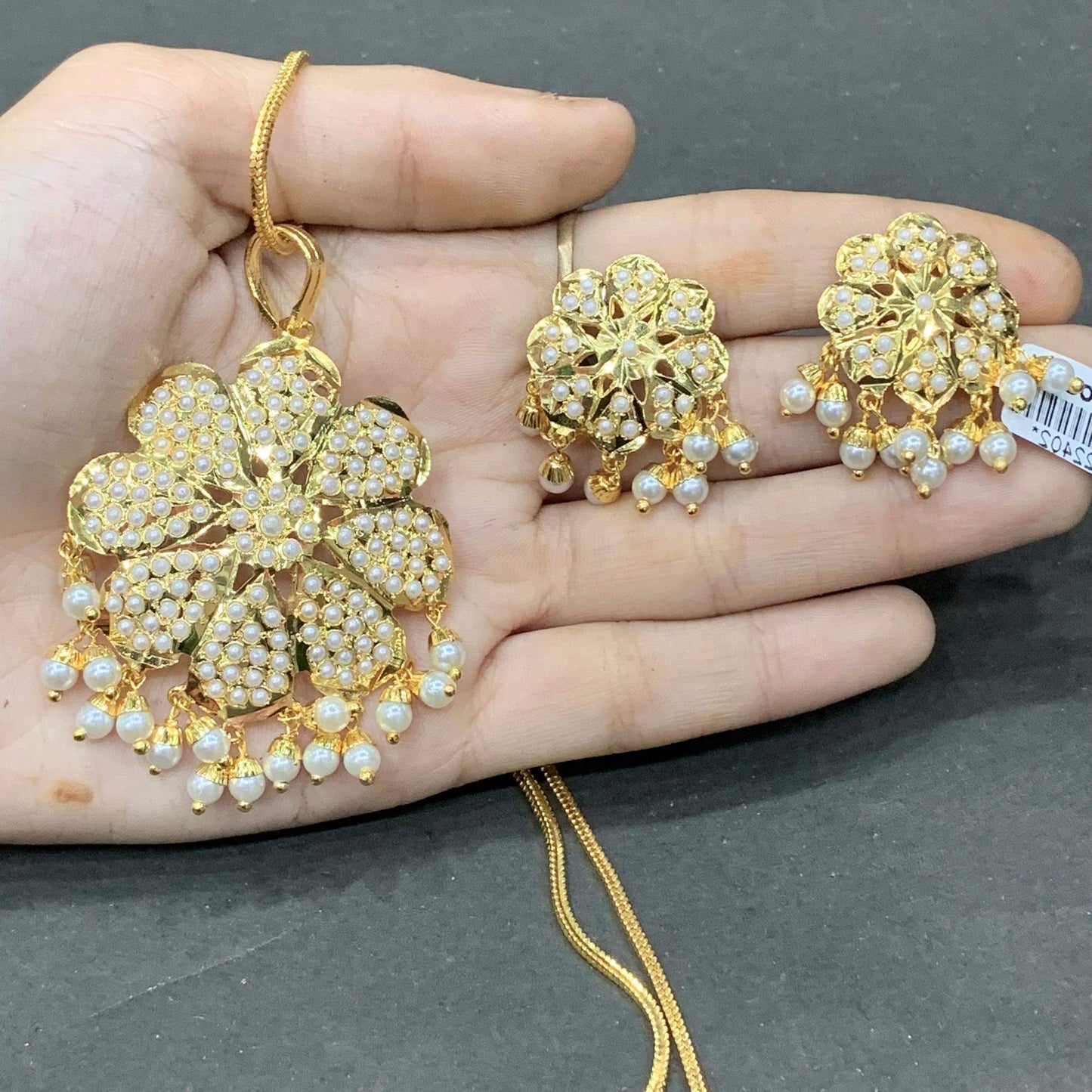 Jadau pendant set 345665 - Vijay & Sons