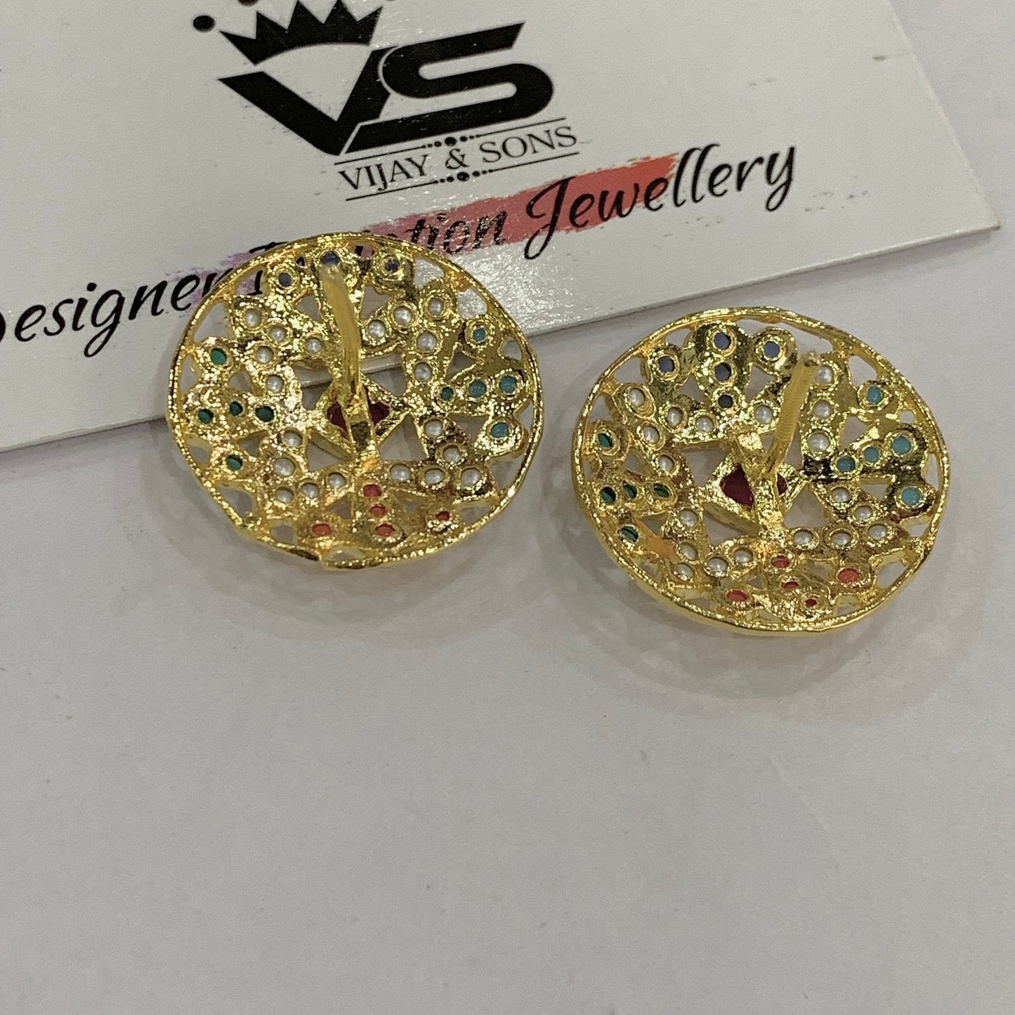 jadau studs 356670 - Vijay & Sons