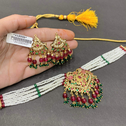 Jadau choker set8666223 - Vijay & Sons