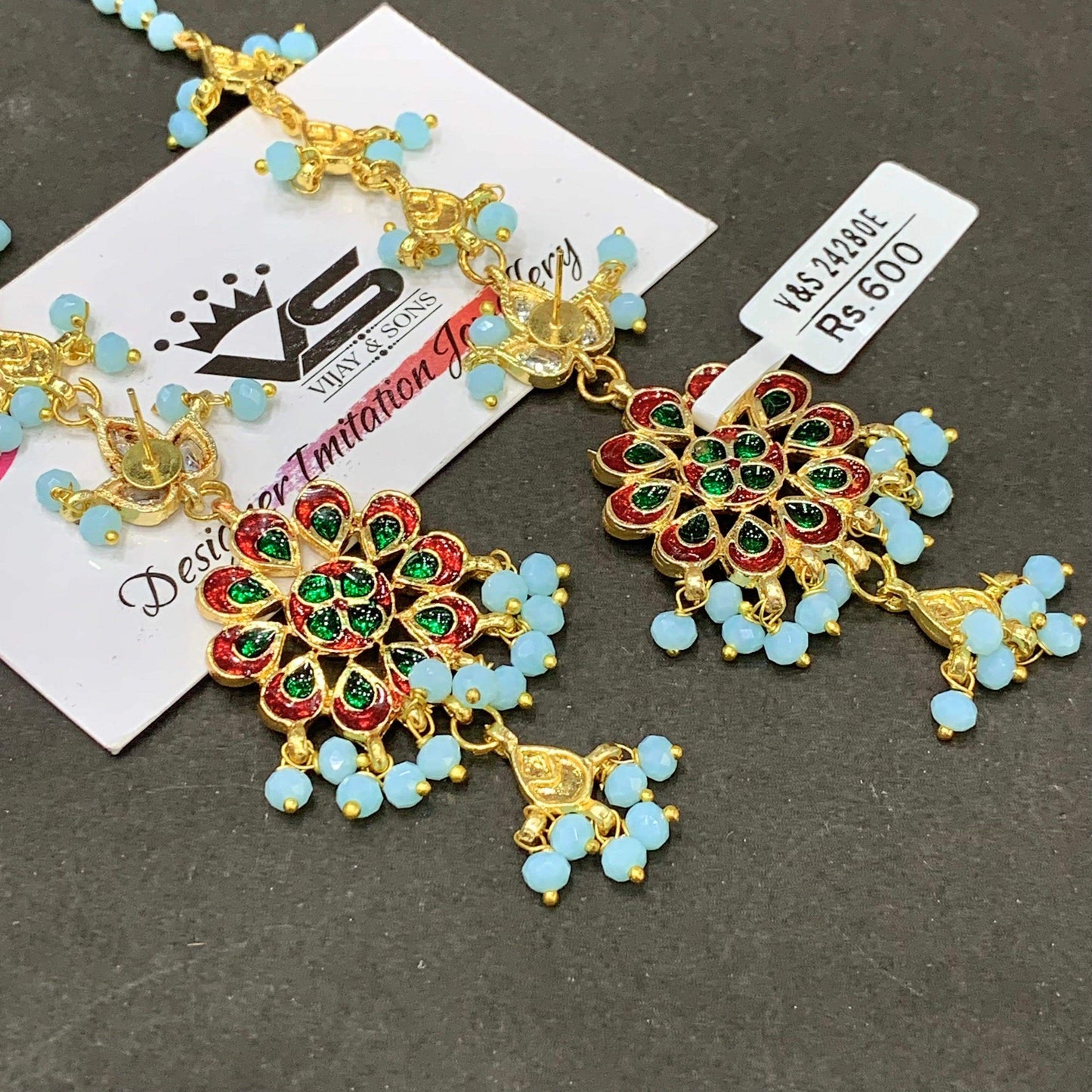 Kundan earrings 467656 - Vijay & Sons