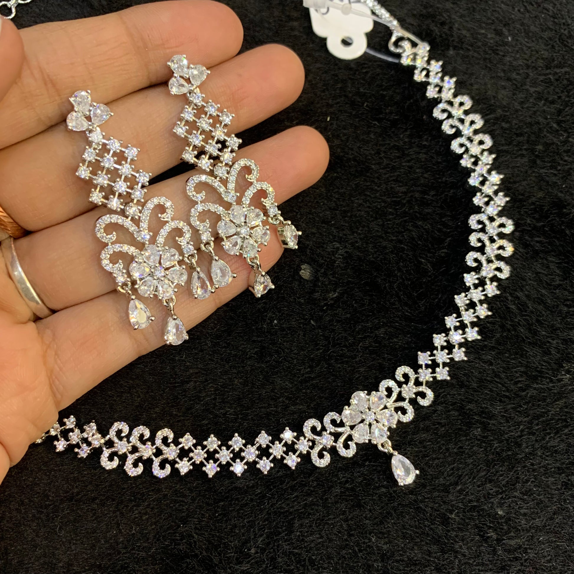 Zircon Necklace Set 8999 - Vijay & Sons