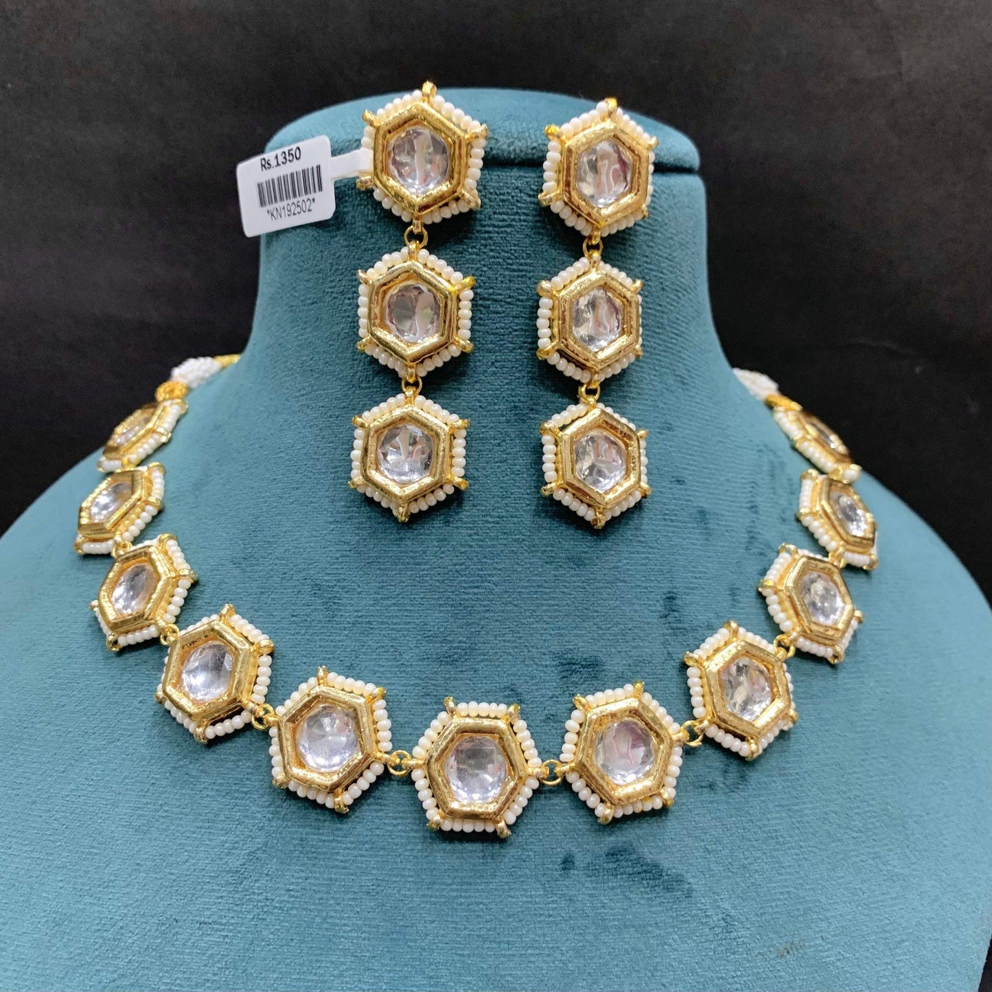 Kundan necklace set6267277 - Vijay & Sons