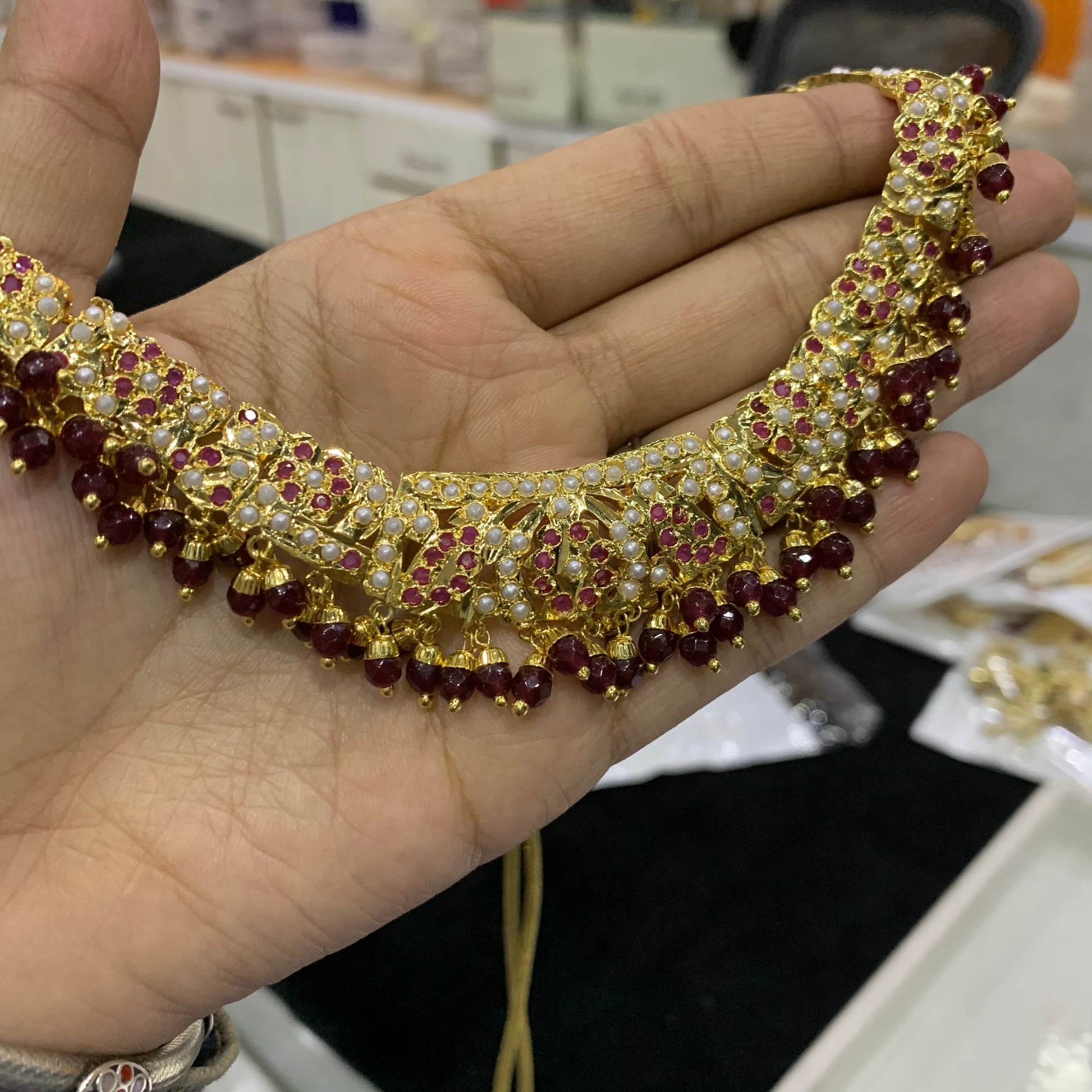 Jadau Necklace Set 23456 - Vijay & Sons