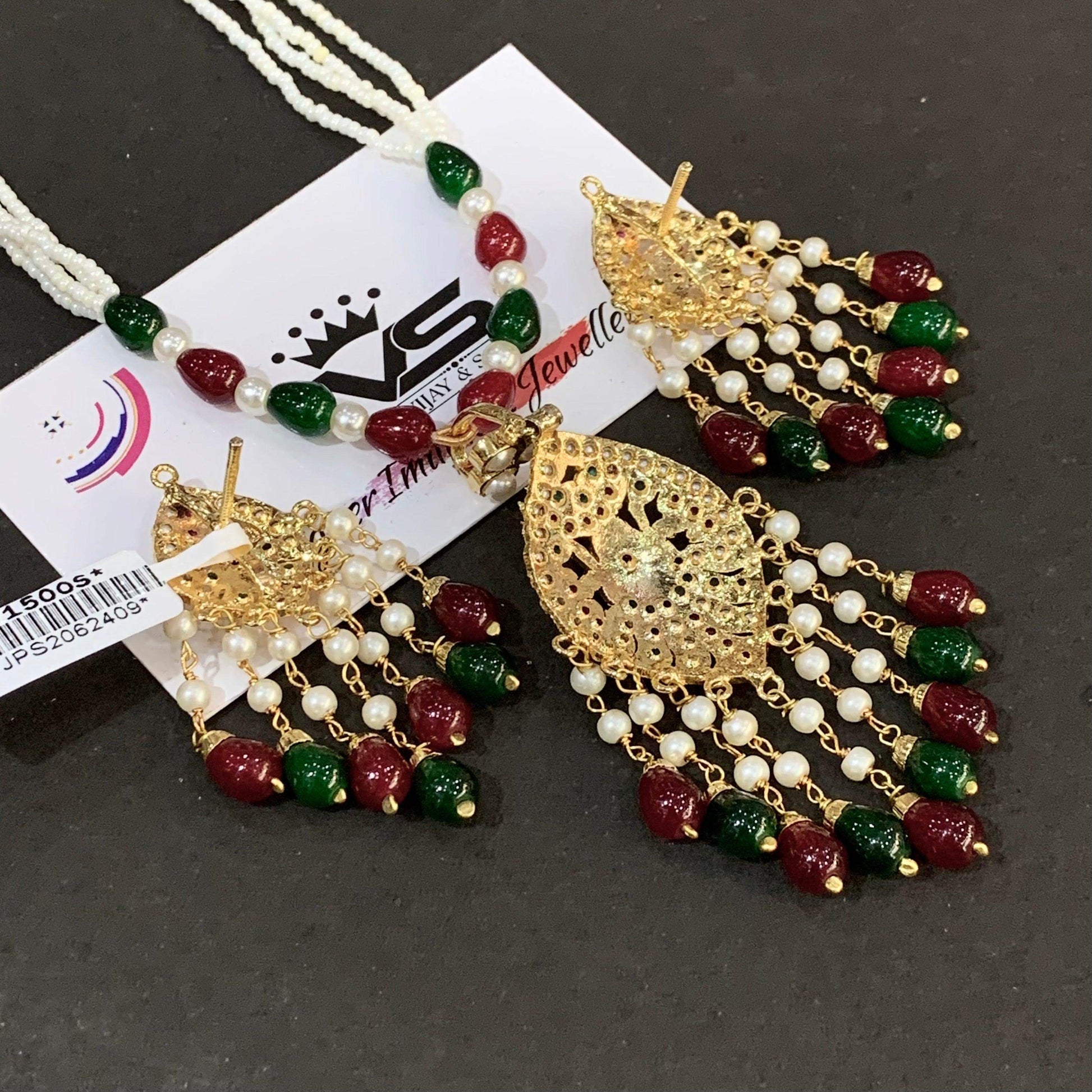 Jadau pendent set 4567890 - Vijay & Sons