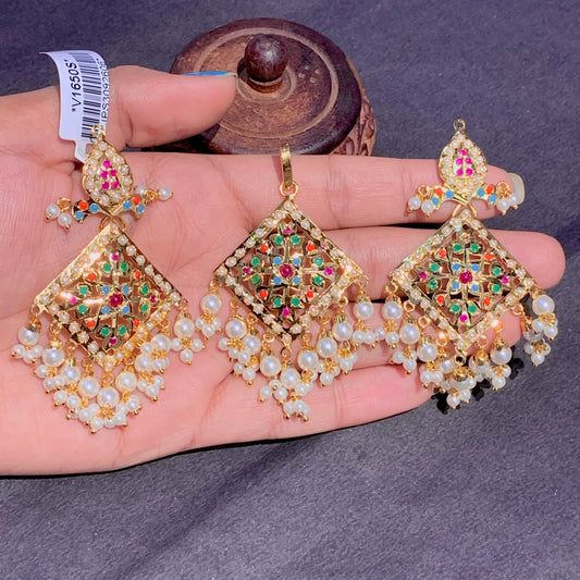 Jadau Pendant Set 4544565