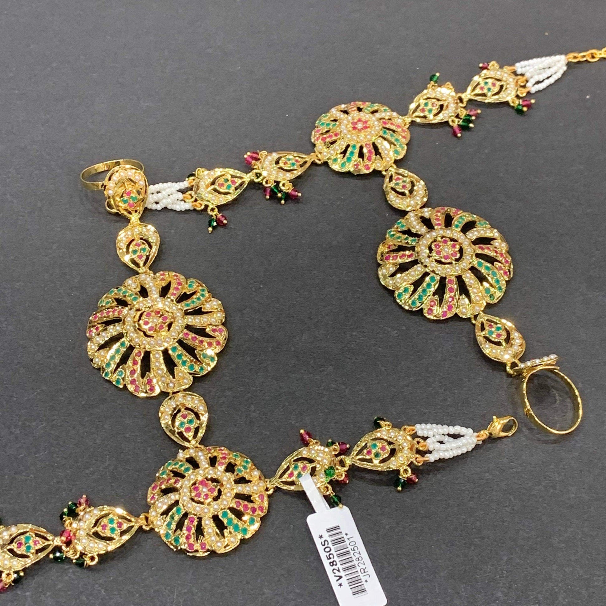 Jadau Ring adjustable size 2947134 - Vijay & Sons