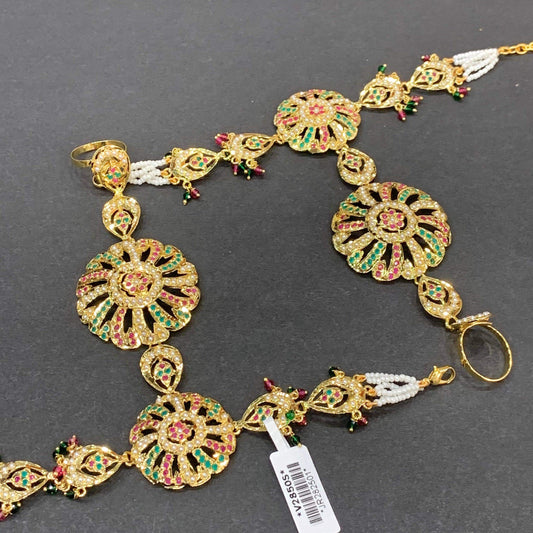 Jadau Ring adjustable size 2947134 - Vijay & Sons