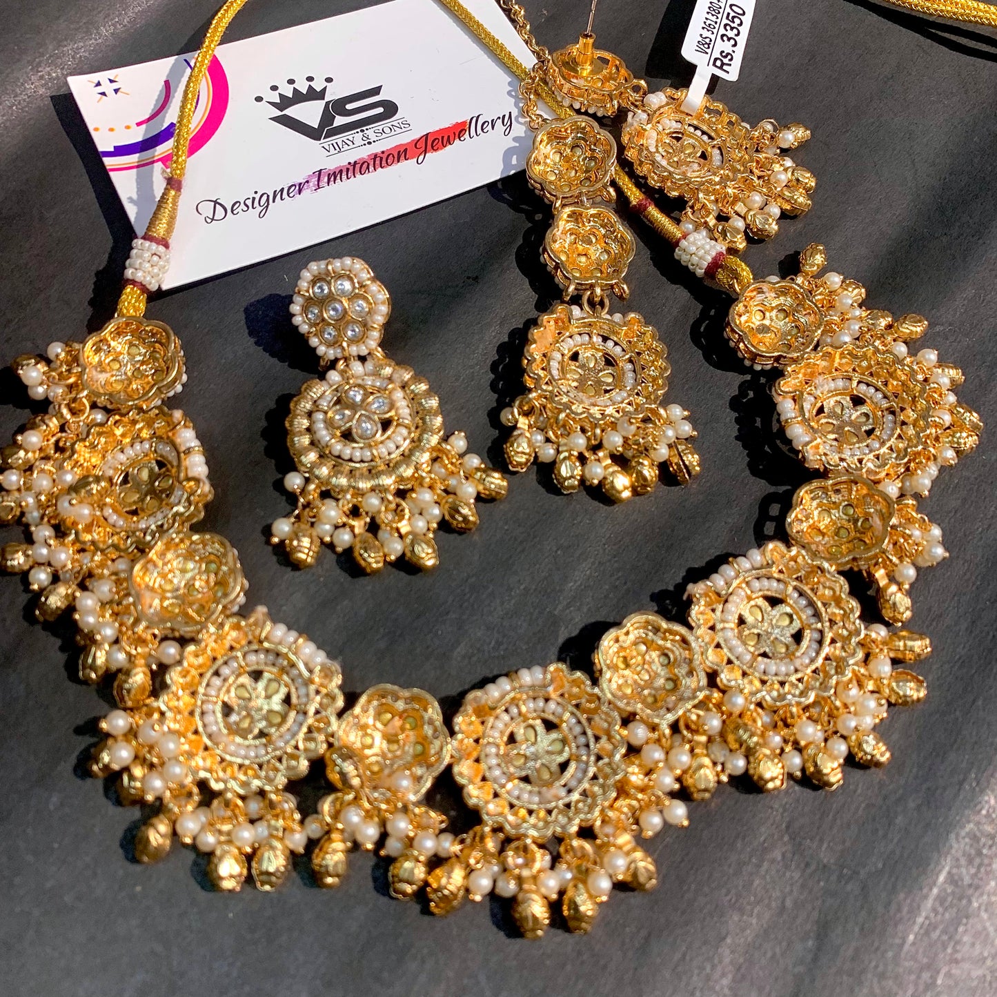 Kundan Necklace Set 962693