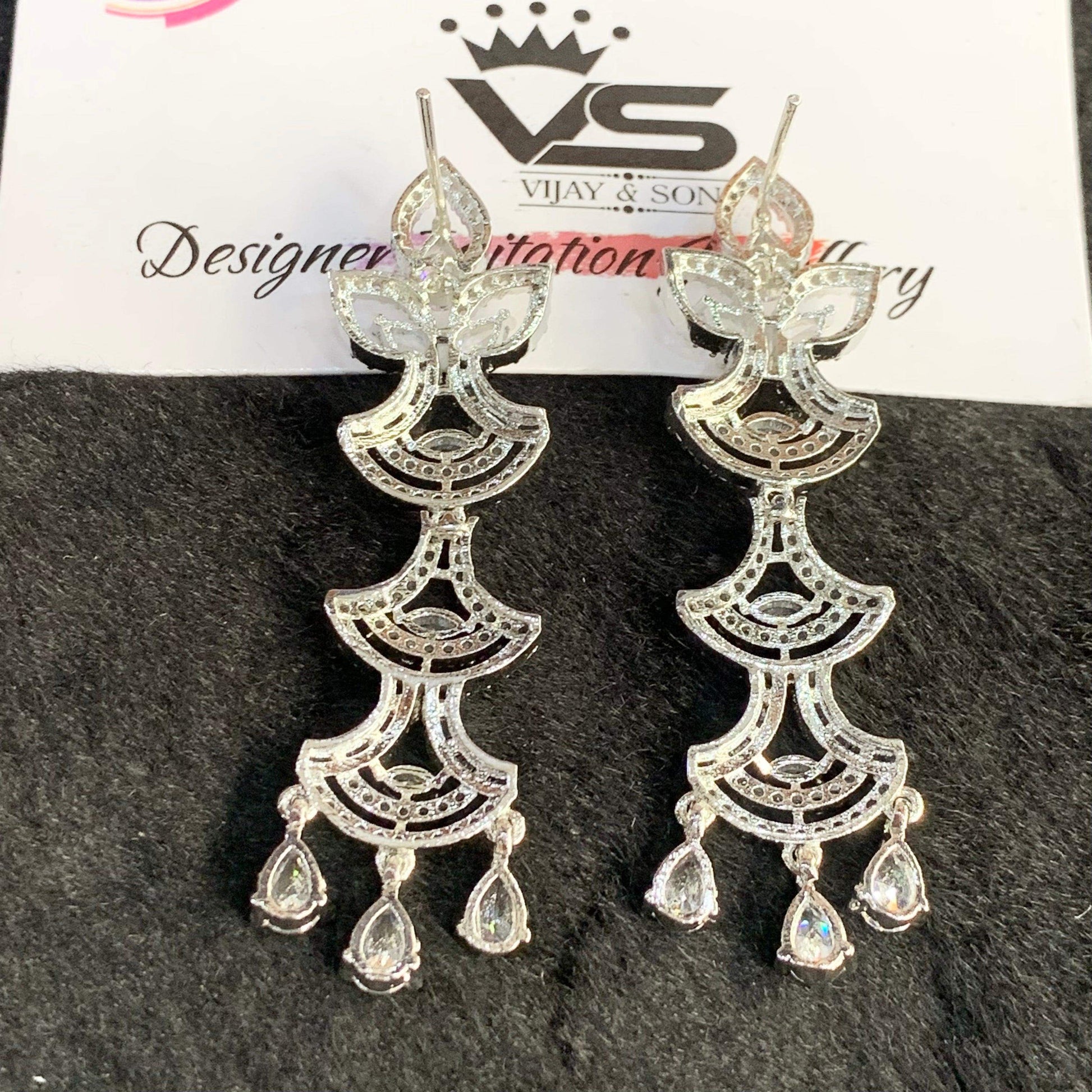 American Diamond Earrings 34566 - Vijay & Sons