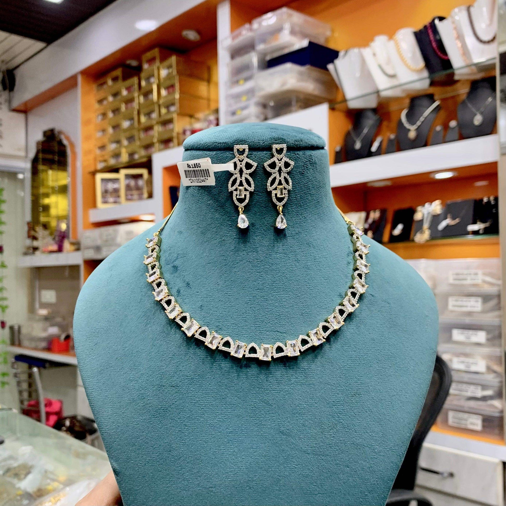 Zircon Necklace Set 194810 - Vijay & Sons