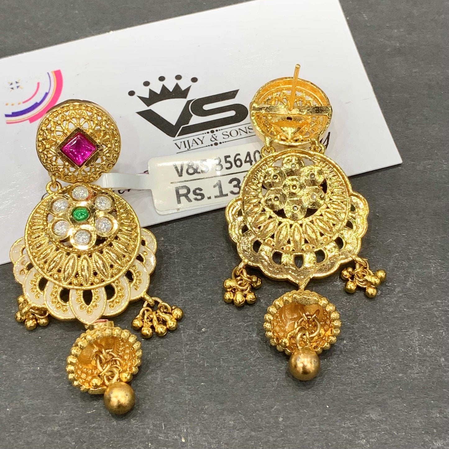 Antique Earrings 357801 - Vijay & Sons
