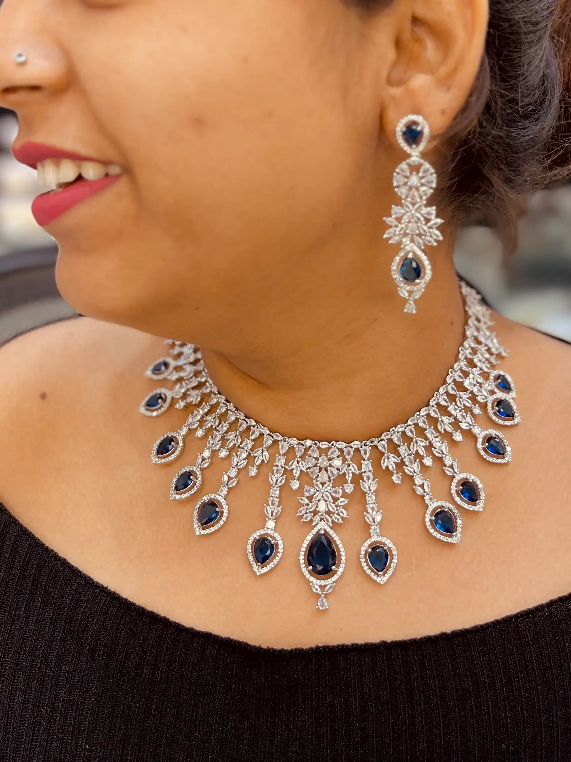 Zircon Necklace Sets 267567 - Vijay & Sons