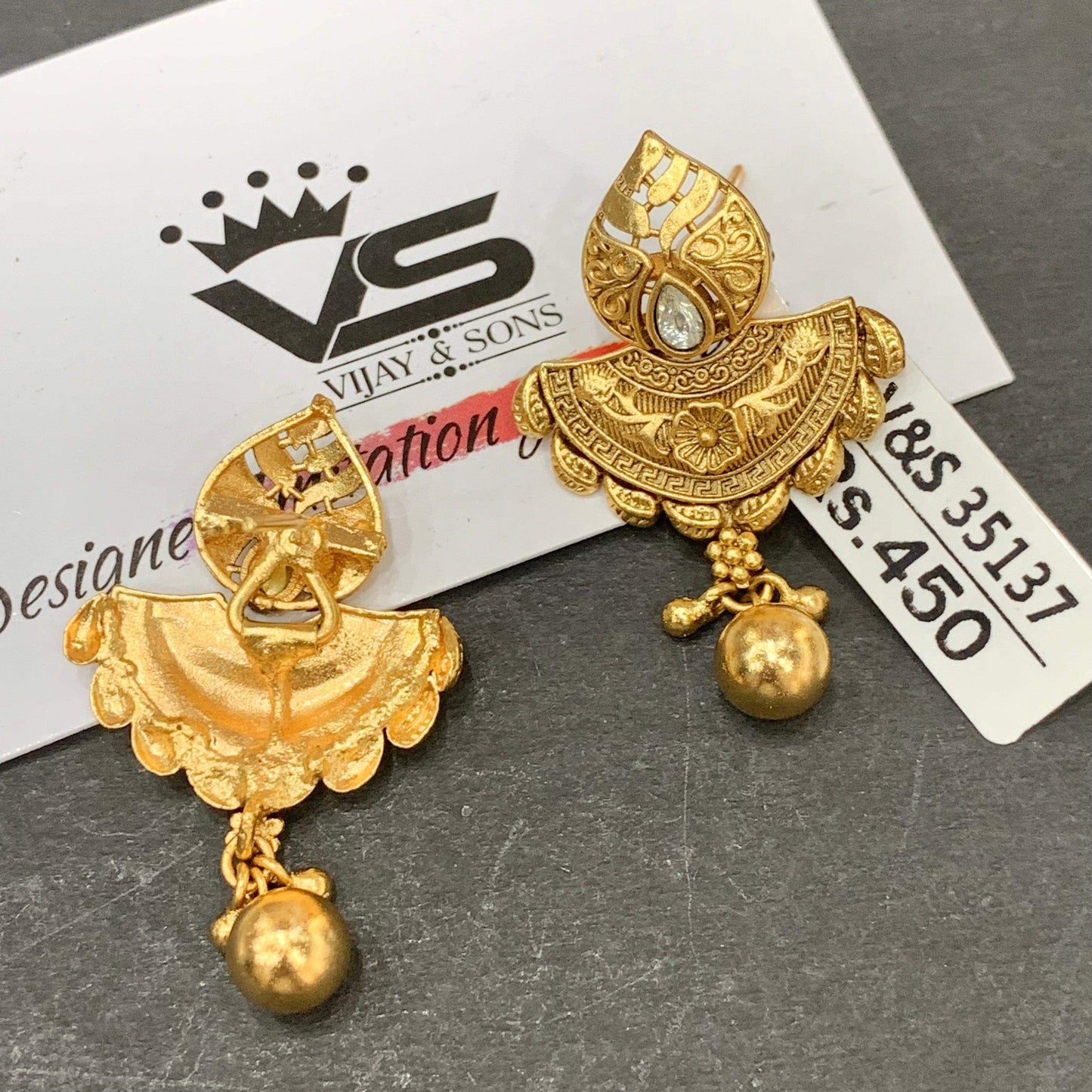 Antique Earrings 35780 - Vijay & Sons