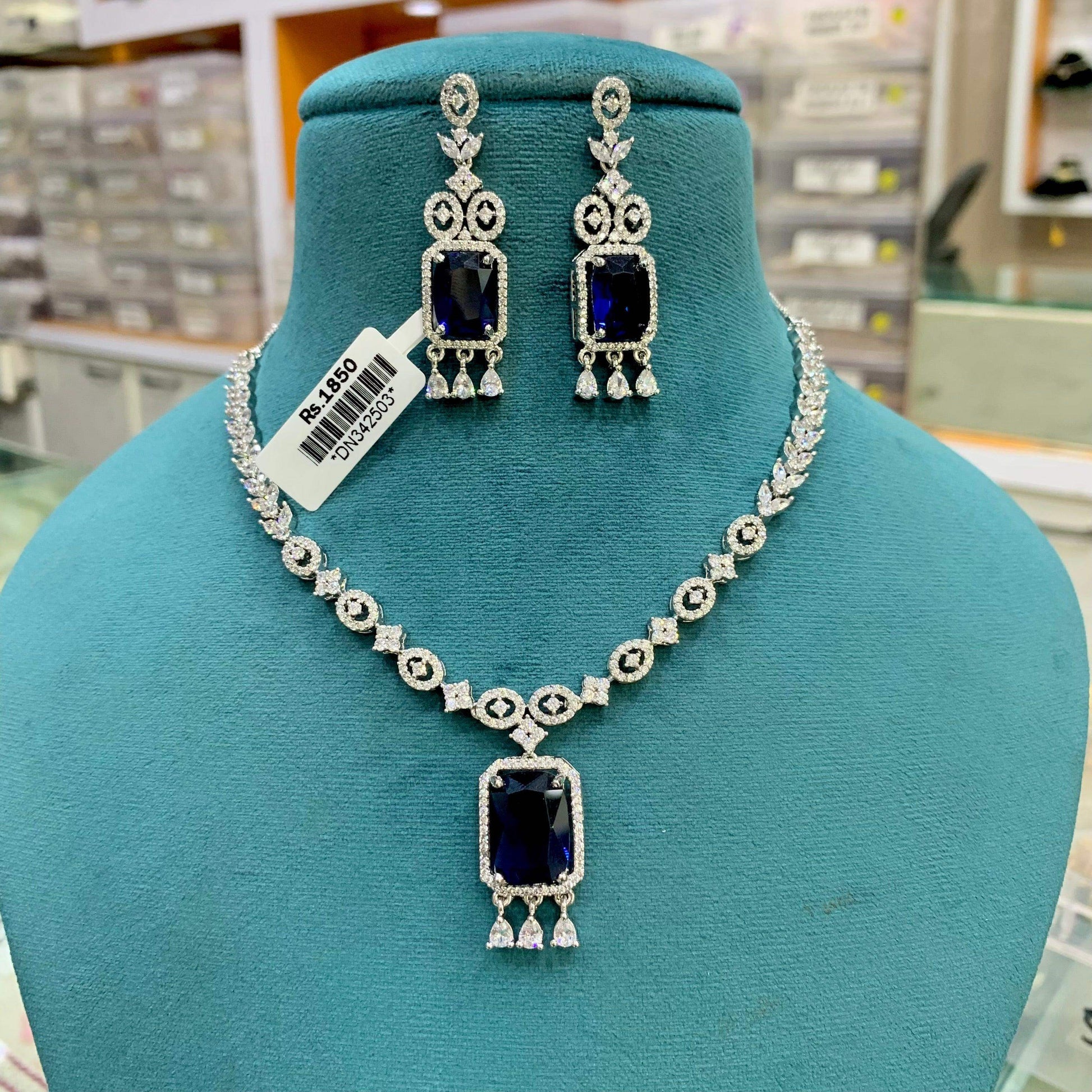 Zircon Necklace Set165494 - Vijay & Sons