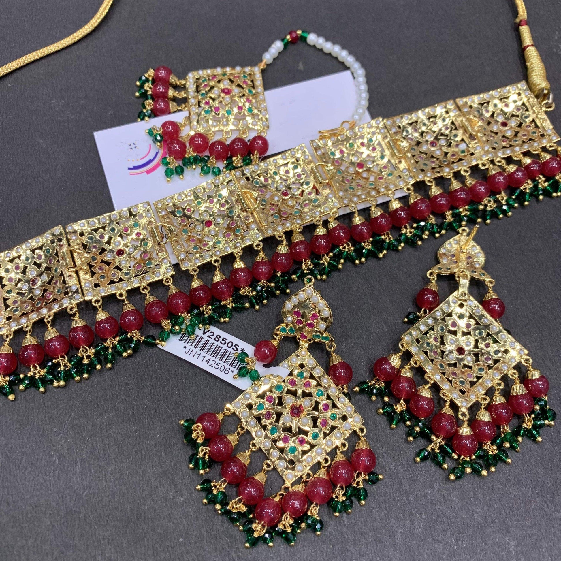 Jadau necklace set783992578 - Vijay & Sons
