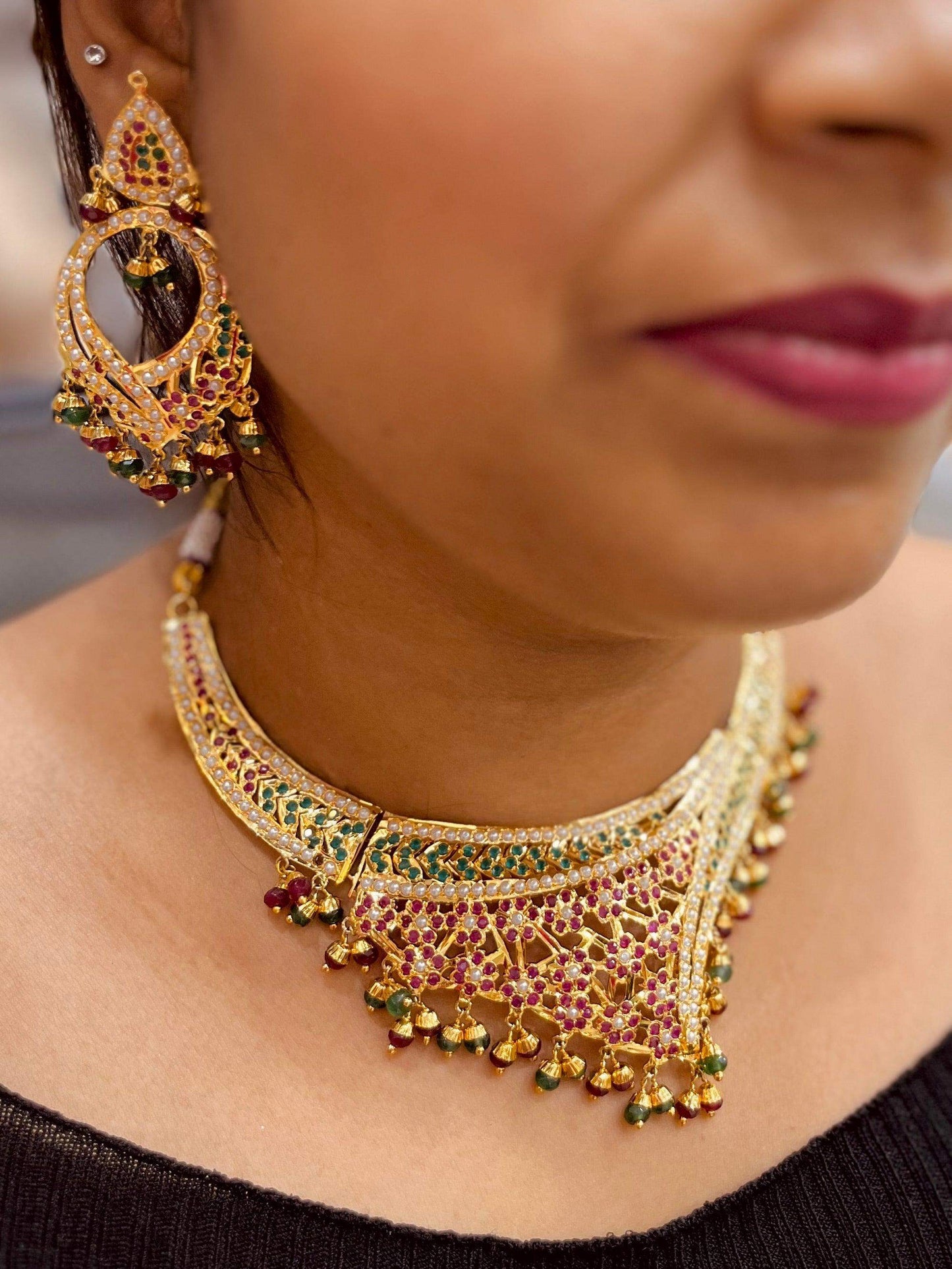 Jadau Necklace Sets 65498 - Vijay & Sons