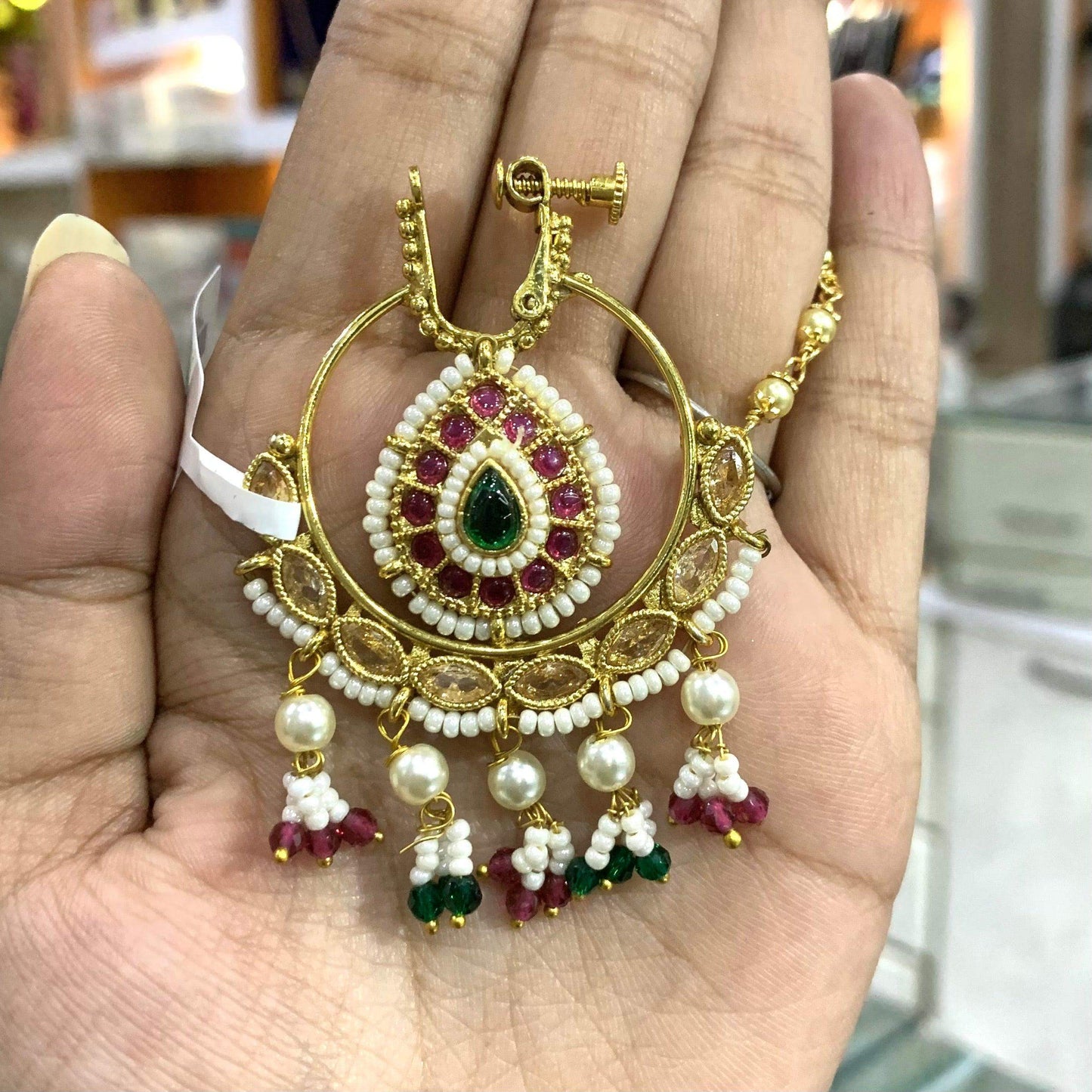 Gold plated Nath 676576 - Vijay & Sons