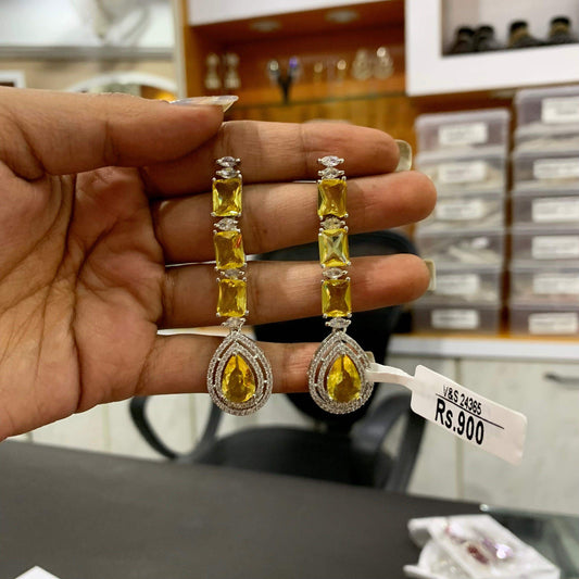 American diamond earrings 35644 - Vijay & Sons