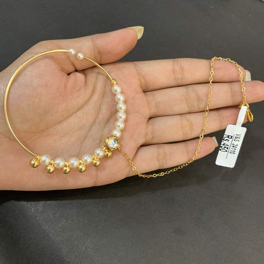 Gold plated Nath 6765 - Vijay & Sons