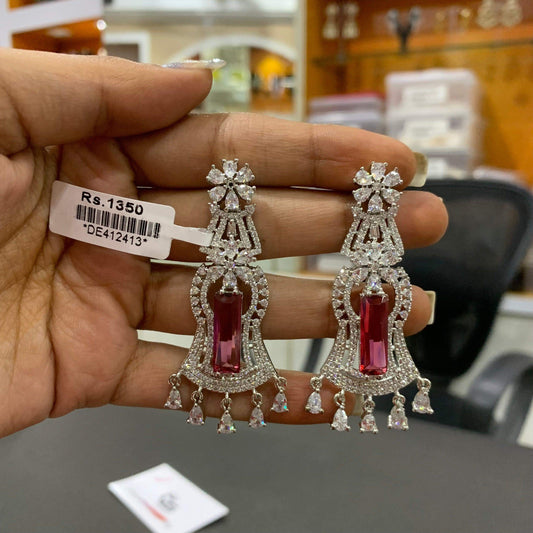 American diamond earrings 454356 - Vijay & Sons