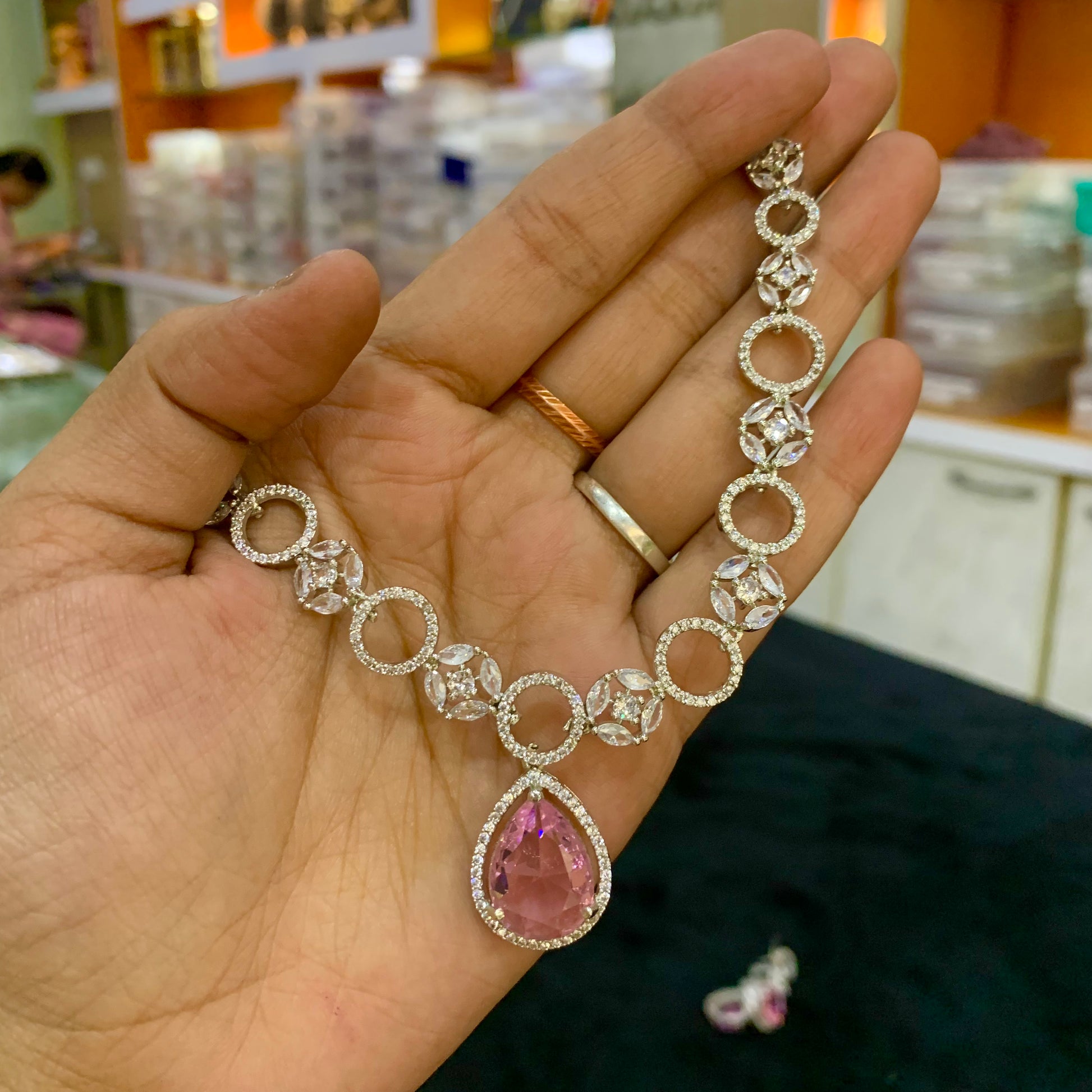 Zircon Necklace Sets 578557 - Vijay & Sons