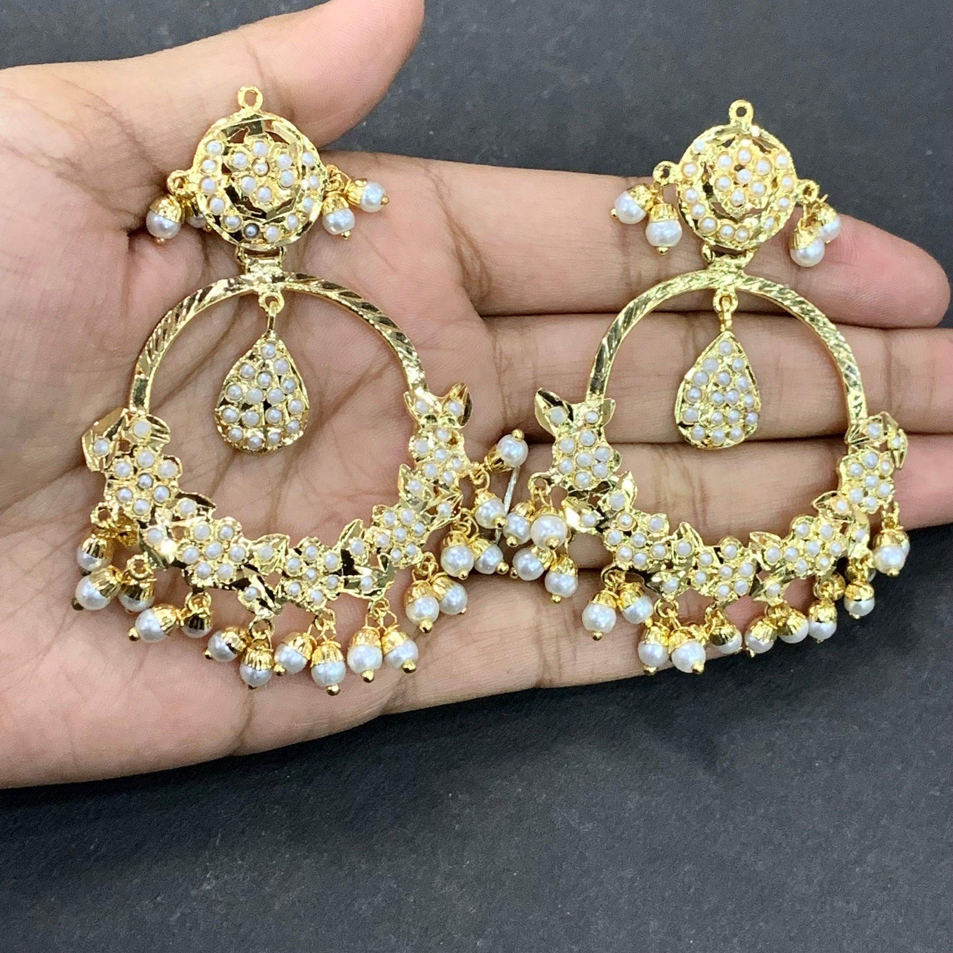 Jadau Earrings 59894 - Vijay & Sons