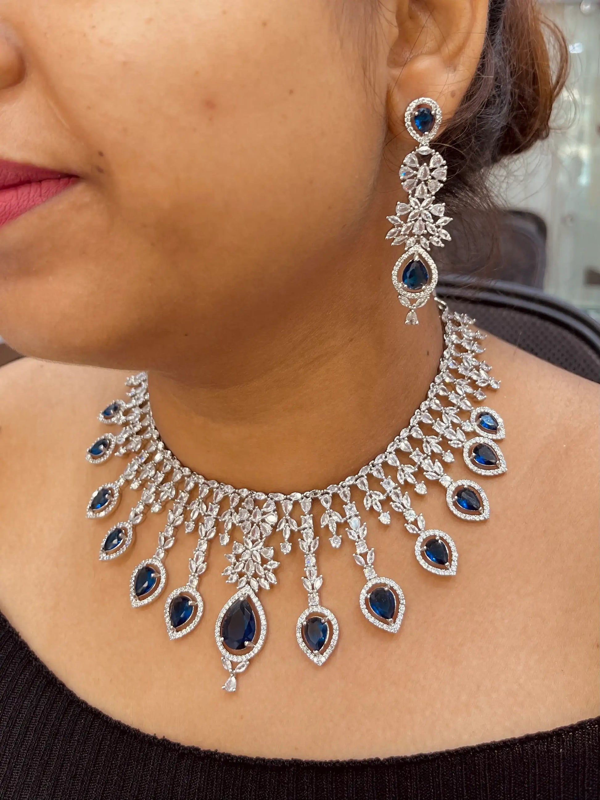 Zircon Necklace Sets 267567 - Vijay & Sons