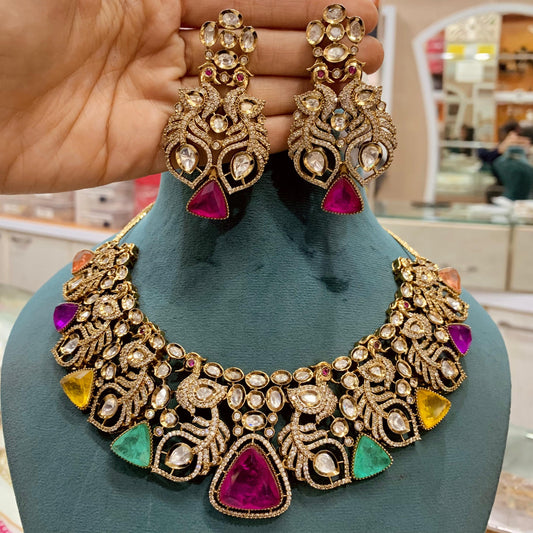 Kundan Necklace Set 45544