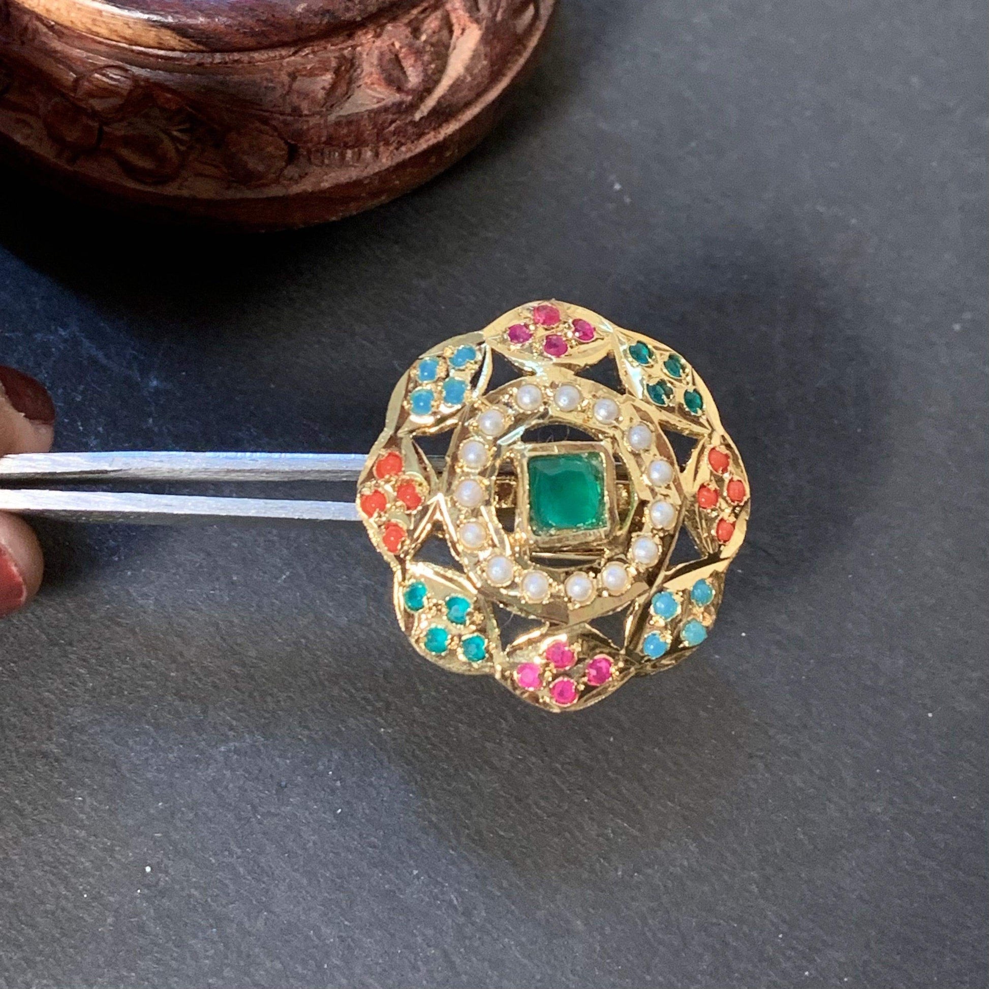 Jadau ring 466446 - Vijay & Sons