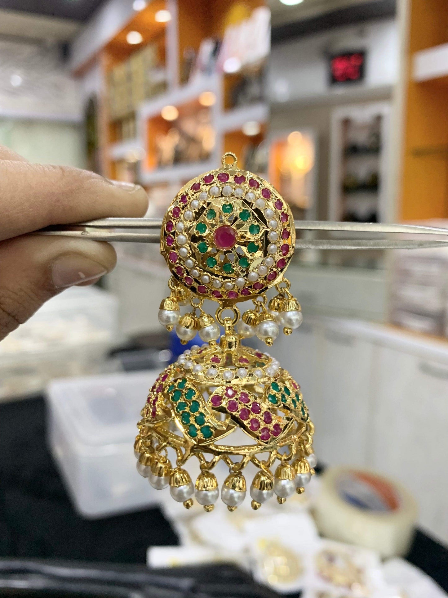 Jadau Earrings 46782 - Vijay & Sons
