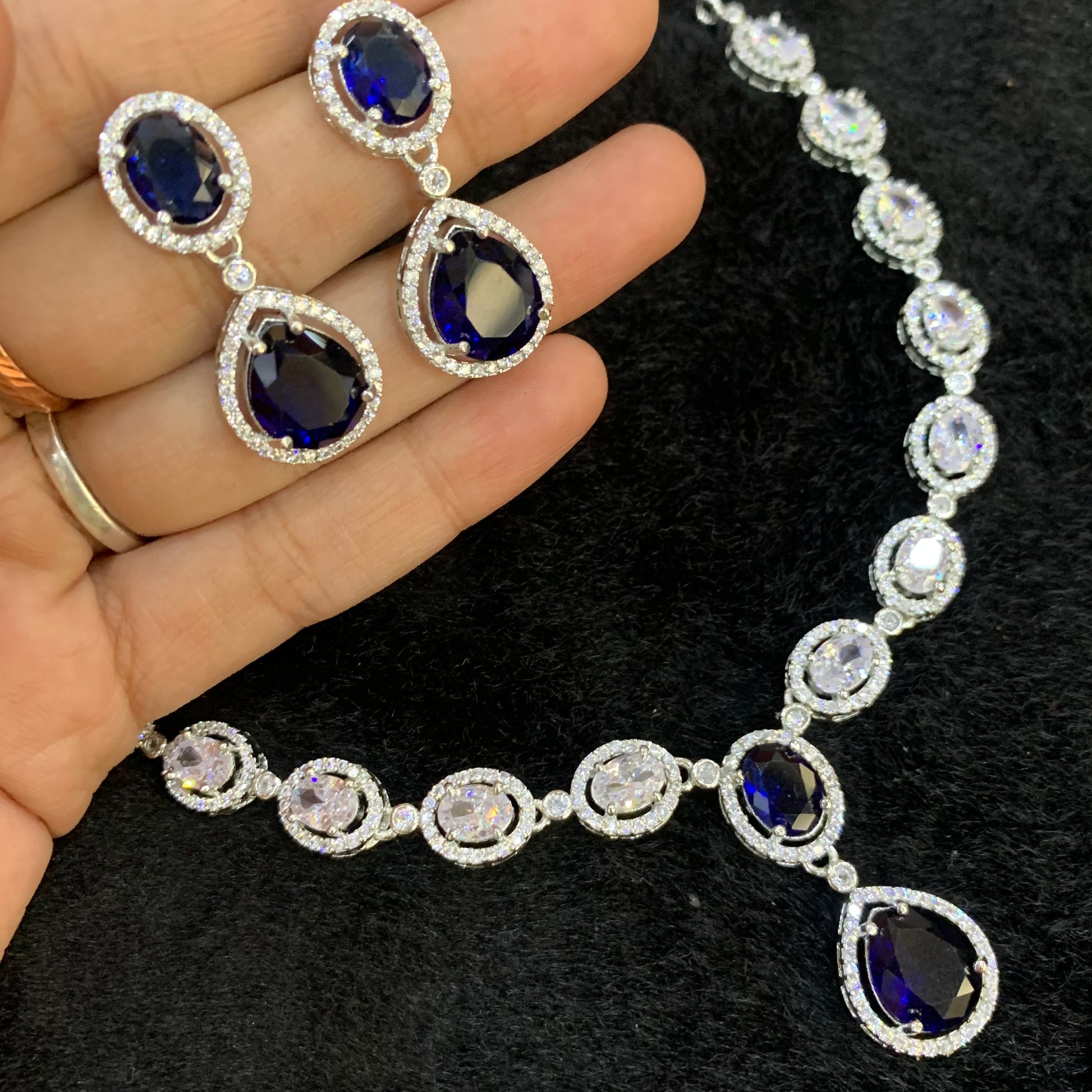 Zircon Necklace set 234566 - Vijay & Sons