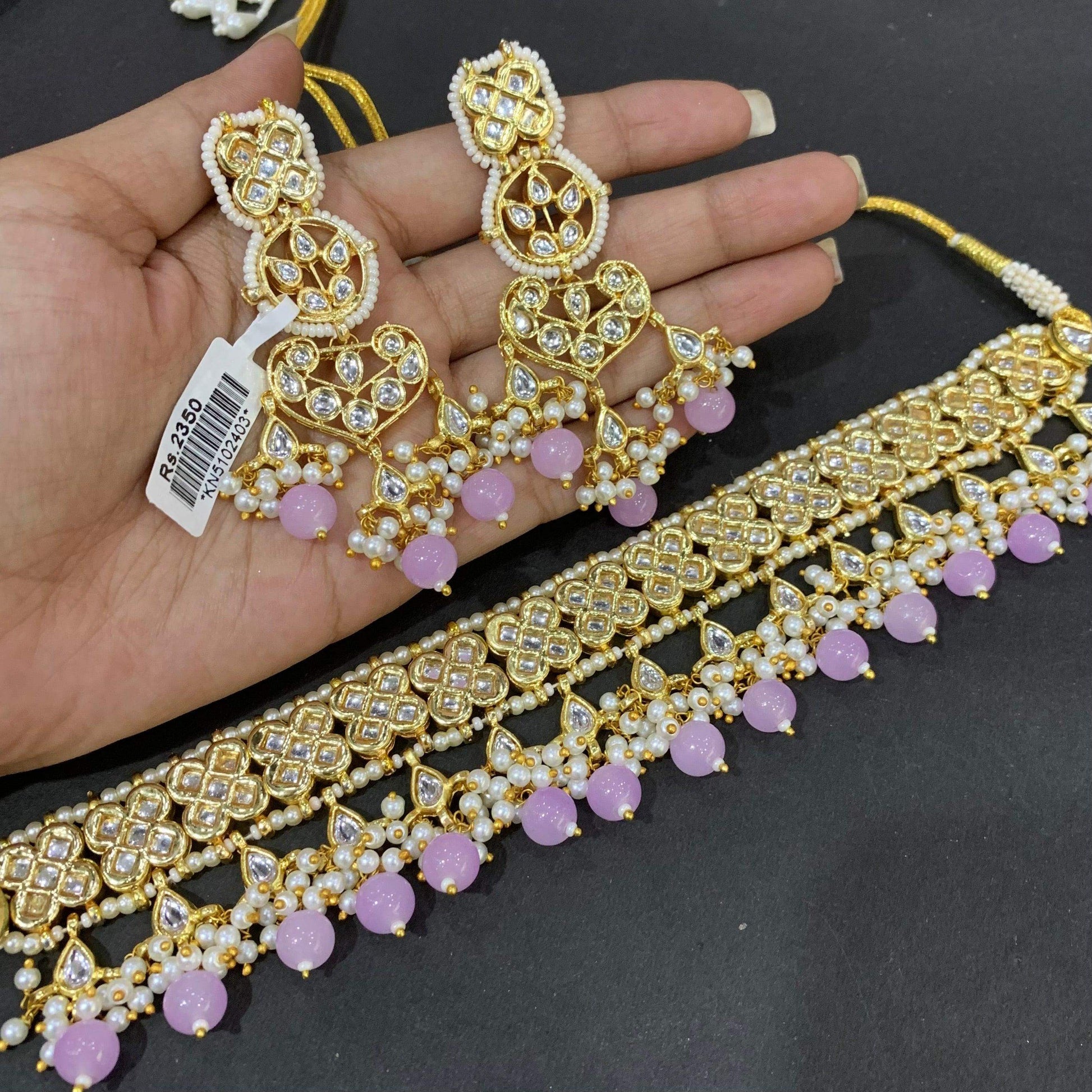 Kundan Necklace Set 3457765 - Vijay & Sons