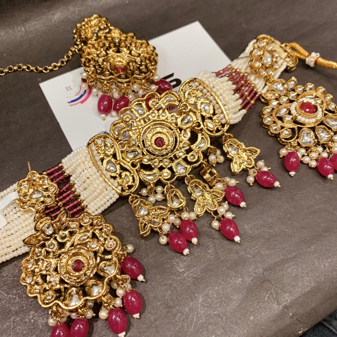 Kundan Necklace Set 57377
