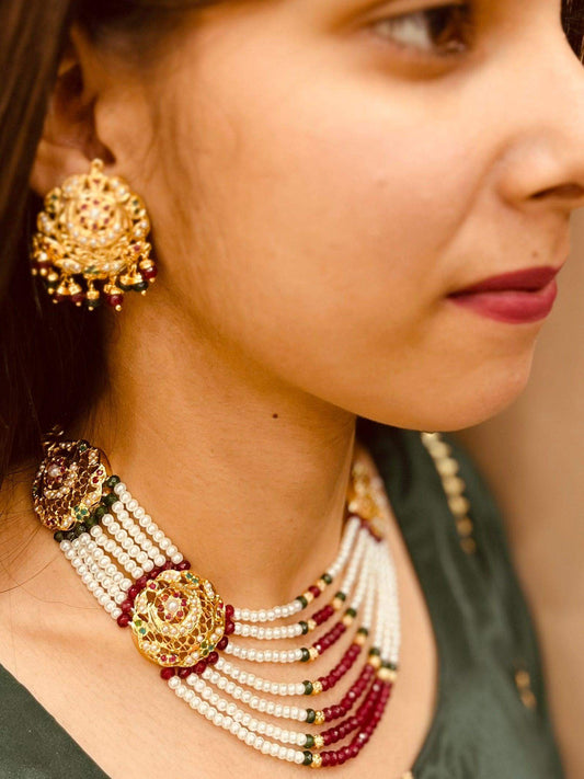 Jadau Necklace Set 41575 - Vijay & Sons
