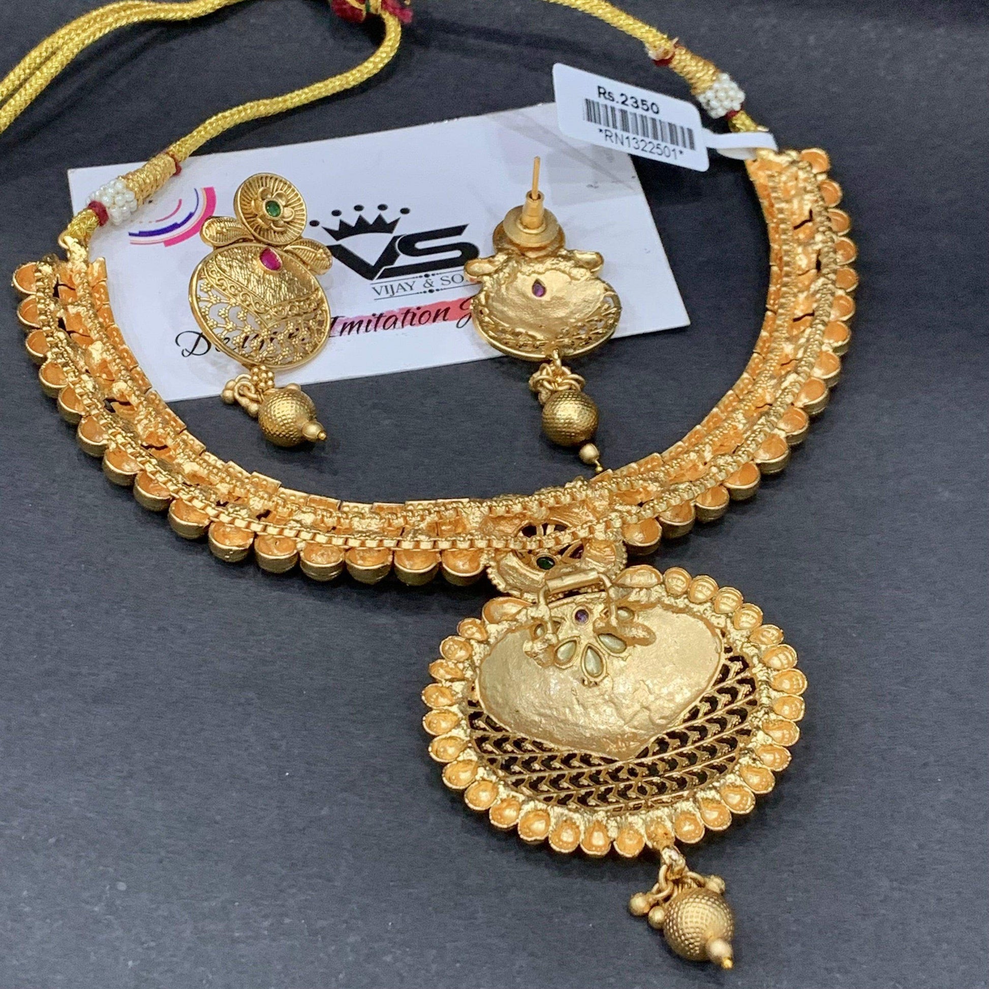 Antique Necklace Set 452525 - Vijay & Sons