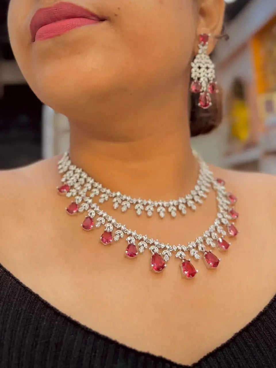 Zircon Necklace Set 478499