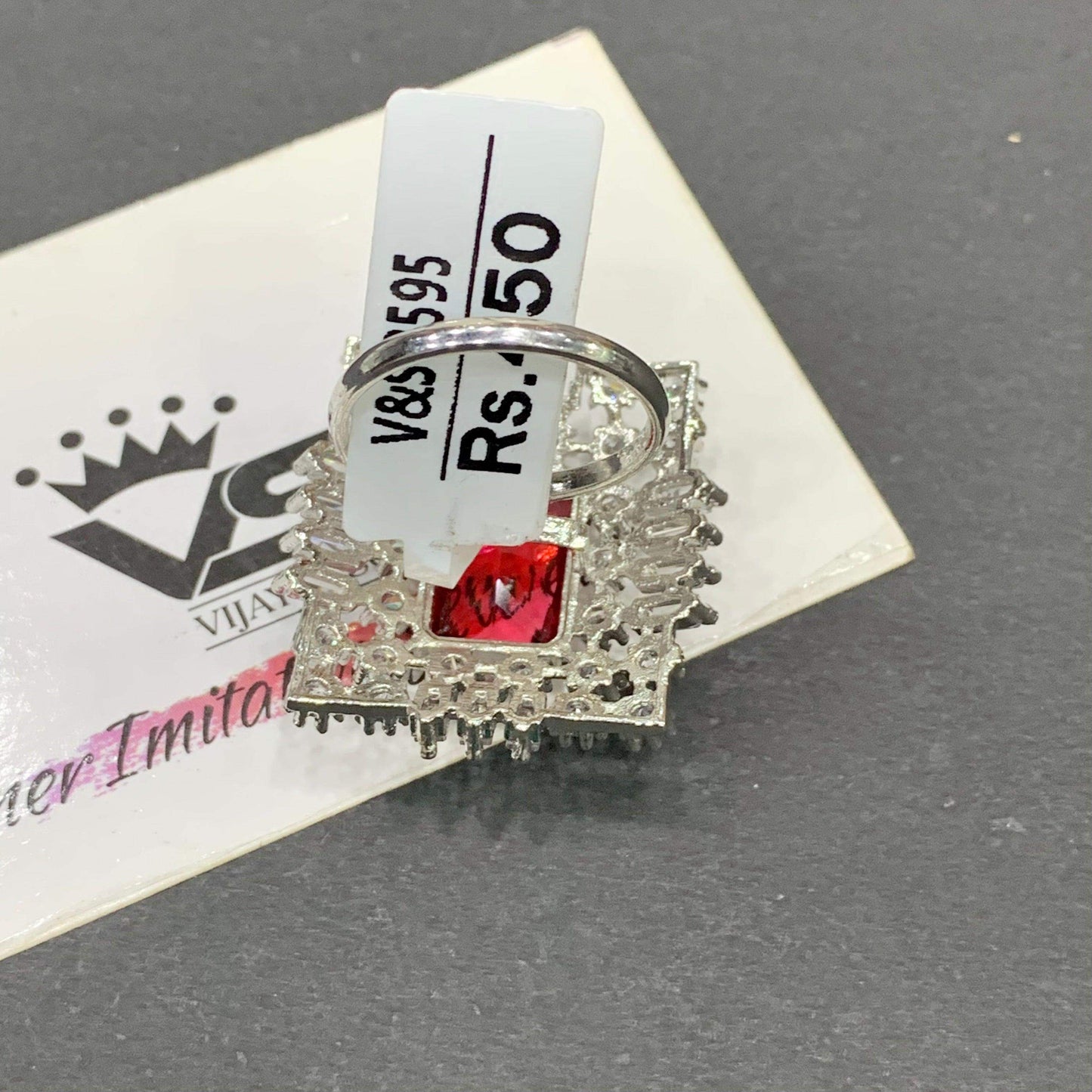 American Diamond Ring 98778 - Vijay & Sons