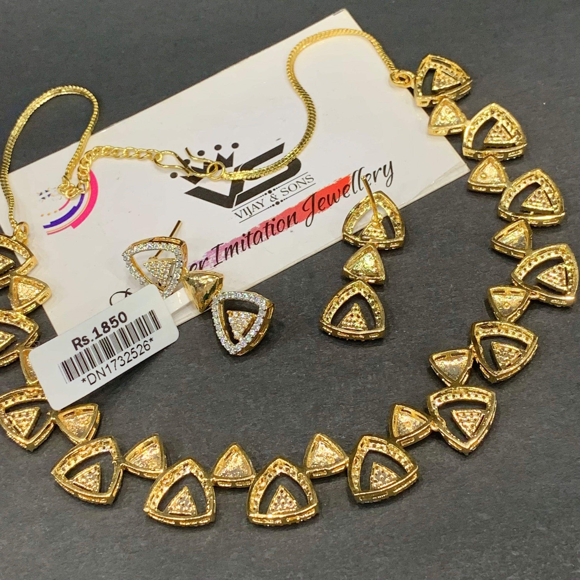 Zircon Necklace sets 587546 - Vijay & Sons