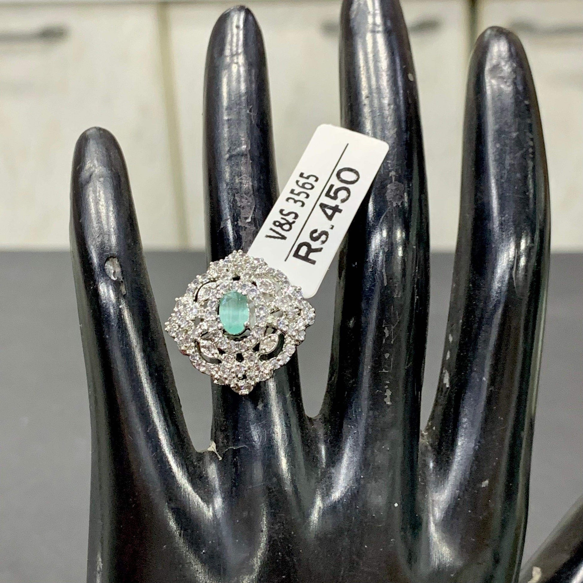 American Diamond Ring 34214 - Vijay & Sons
