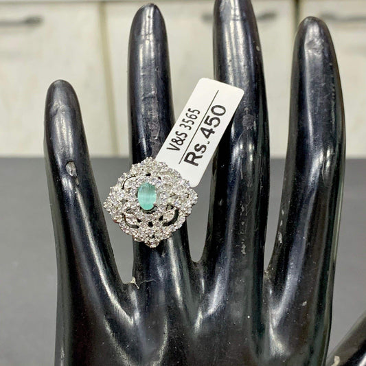 American Diamond Ring 34214 - Vijay & Sons