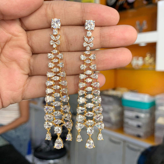 American Diamond Earrings 57655 - Vijay & Sons