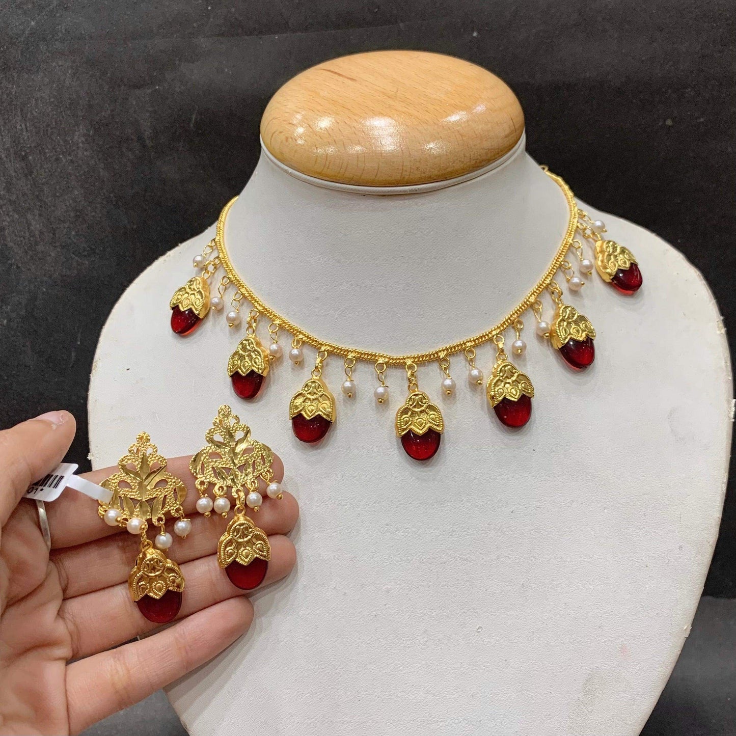Jadau Necklace Set 4428264 - Vijay & Sons